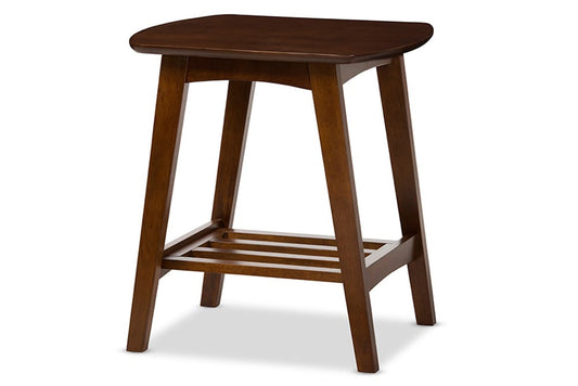 Baxton Studio - Sacramento End Table in "Walnut" Dark Brown  - RT295B-OCC view 1