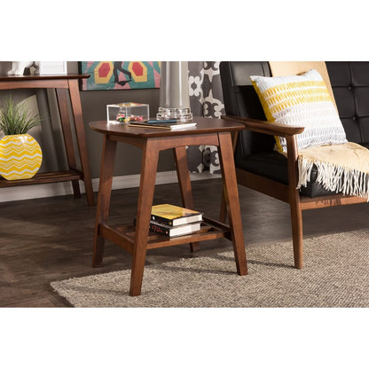 Baxton Studio - Sacramento End Table in "Walnut" Dark Brown  - RT295B-OCC view 4