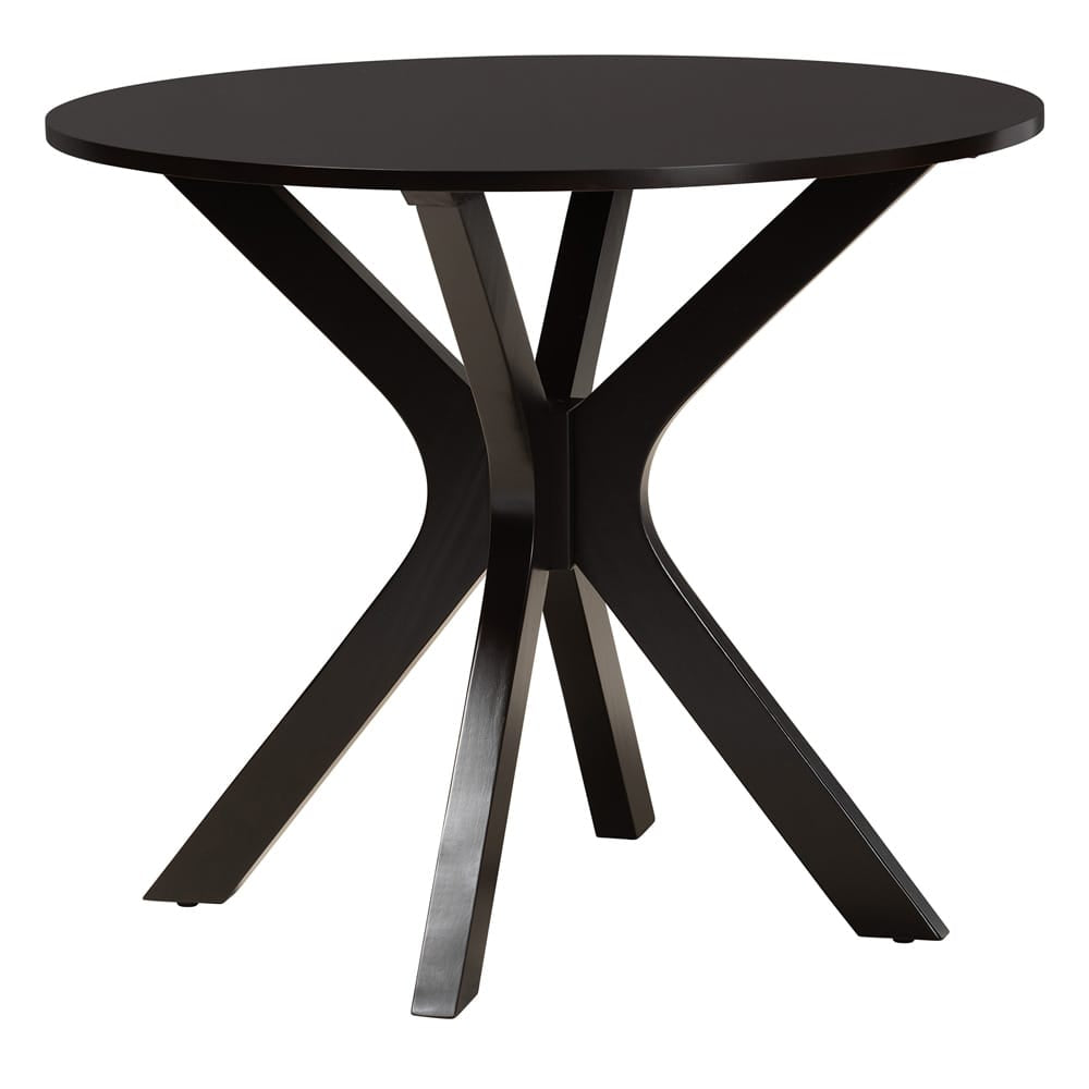 Baxton Studio - Sadie Dining Set in Beige/Espresso Brown - Sadie-Sand/Dark Brown-5PC Dining Set view 3