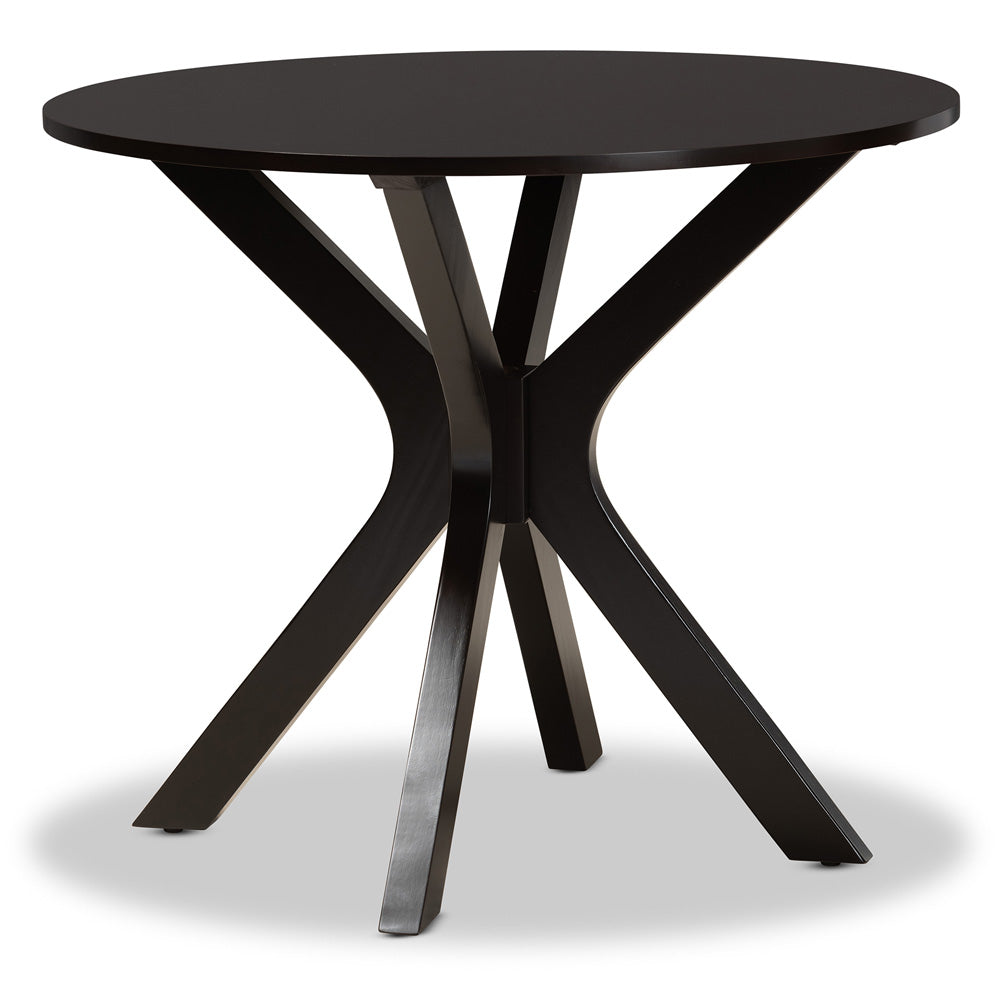 Baxton Studio - Sadie Dining Set in Grey/dark brown - Sadie-Grey/Dark Brown-5PC Dining Set view 3