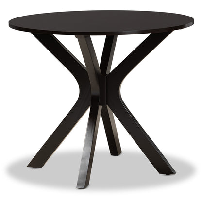 Baxton Studio - Sadie Dining Set in Grey/dark brown - Sadie-Grey/Dark Brown-5PC Dining Set view 3