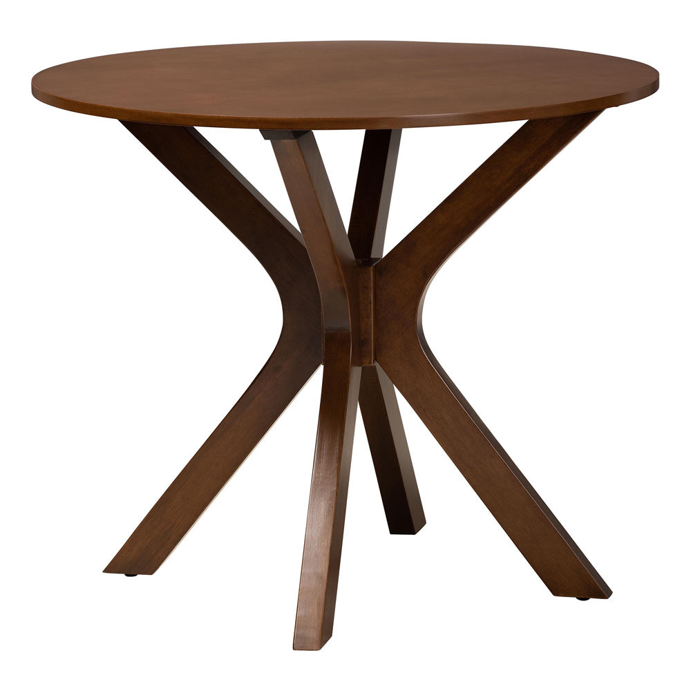 Baxton Studio - Sadie Dining Set in Grey/Walnut Brown - Sadie-Grey/Walnut-5PC Dining Set view 3