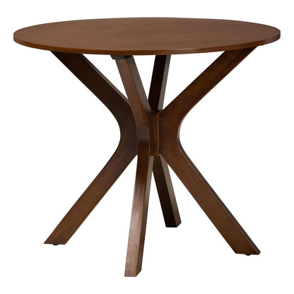 Baxton Studio - Sadie Dining Set in Grey/Walnut Brown - Sadie-Grey/Walnut-5PC Dining Set view 3