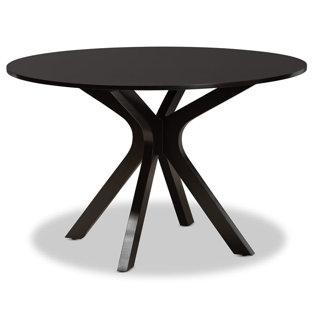 Baxton Studio - Sadie Dining Set in Sand/dark brown - Sadie-Sand/Dark Brown-7PC Dining Set view 3