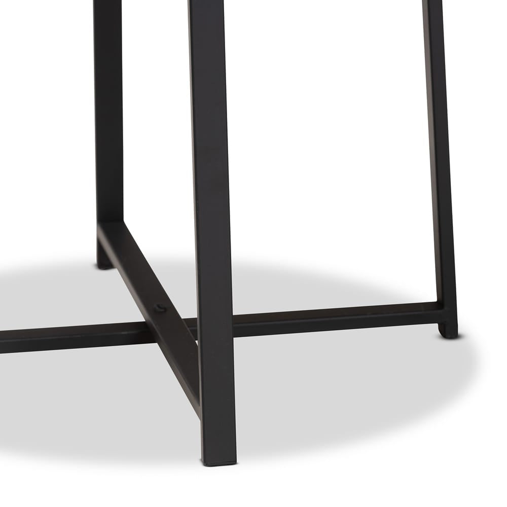 Baxton Studio - Sadiya Outdoor End Table in Black - H01-99169-Metal Small Side Table view 3