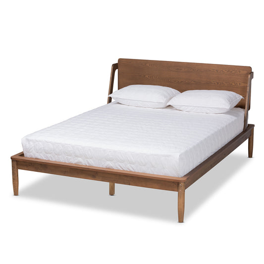 Baxton Studio - Sadler Full Size Bed in Ash walnut - MG0047-9-Ash Walnut-Full view 1