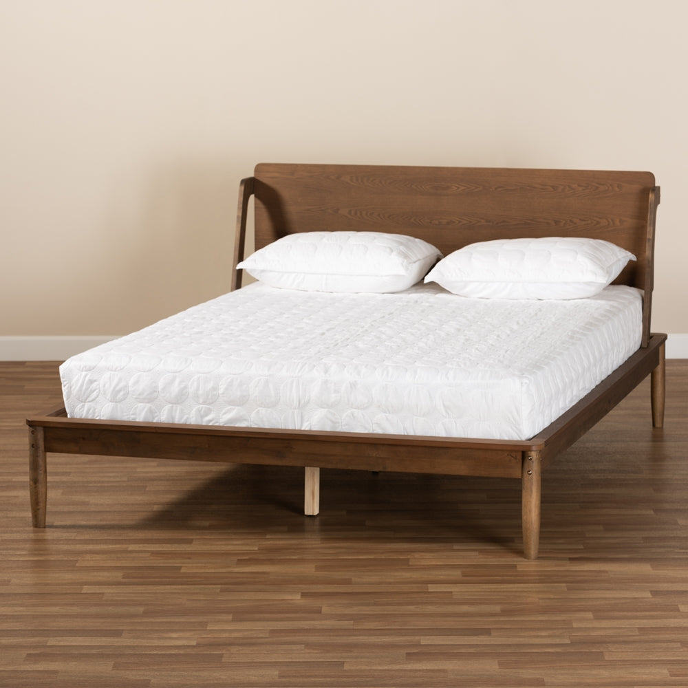 Baxton Studio - Sadler Full Size Bed in Ash walnut - MG0047-9-Ash Walnut-Full view 6
