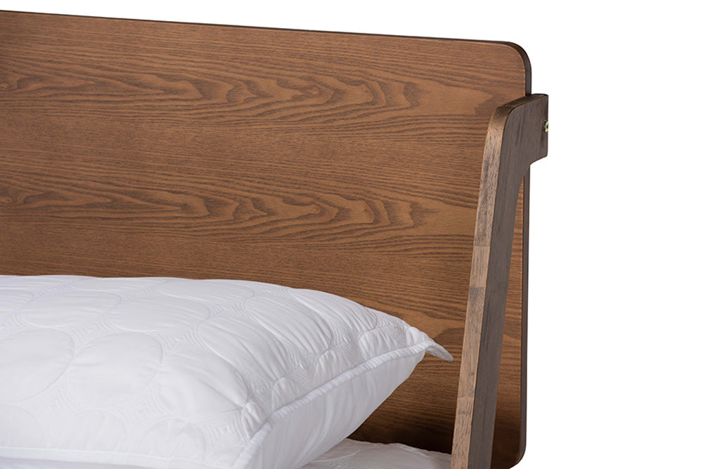 Baxton Studio - Sadler King Size Bed - MG0047-9-Ash Walnut-King view 4