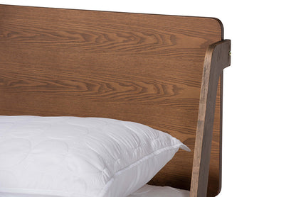 Baxton Studio - Sadler King Size Bed - MG0047-9-Ash Walnut-King view 4