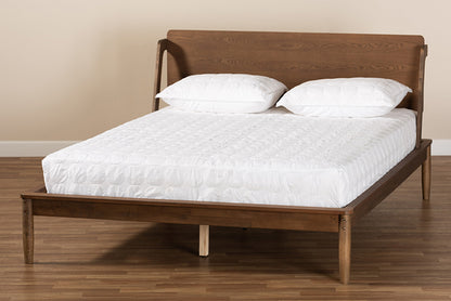 Baxton Studio - Sadler King Size Bed - MG0047-9-Ash Walnut-King view 7