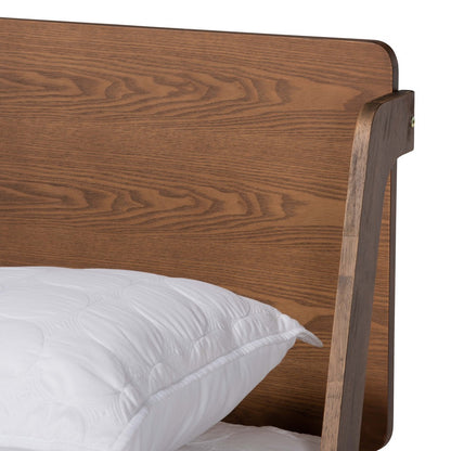 Baxton Studio - Sadler Queen Size Bed in Ash walnut - MG0047-9-Ash Walnut-Queen view 4