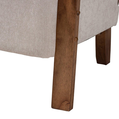 Baxton Studio - Sage Chair in Light Grey/Walnut Brown/Natural Brown - RDS-S990-1S-Grey/Walnut PE Rattan-Chair view 6