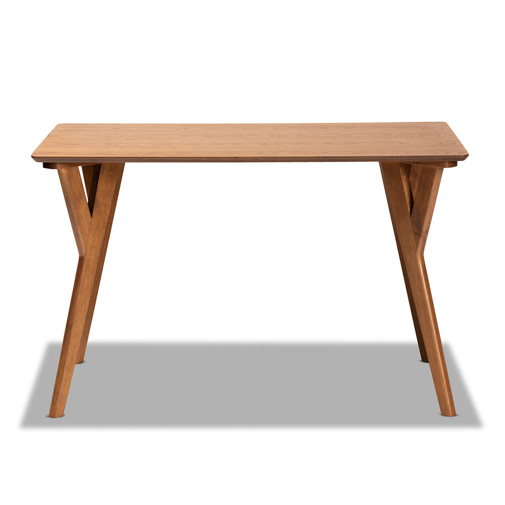 Baxton Studio - Sahar Dining Table in Walnut brown  - BBT4074-Walnut-DT view 2