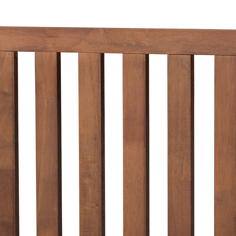 Baxton Studio - Saki King Size Bed in Walnut Brown - Saki-Ash Walnut-King view 4