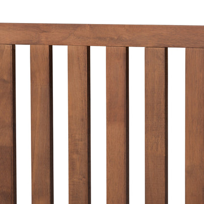 Baxton Studio - Saki King Size Bed in Walnut Brown - Saki-Ash Walnut-King view 4