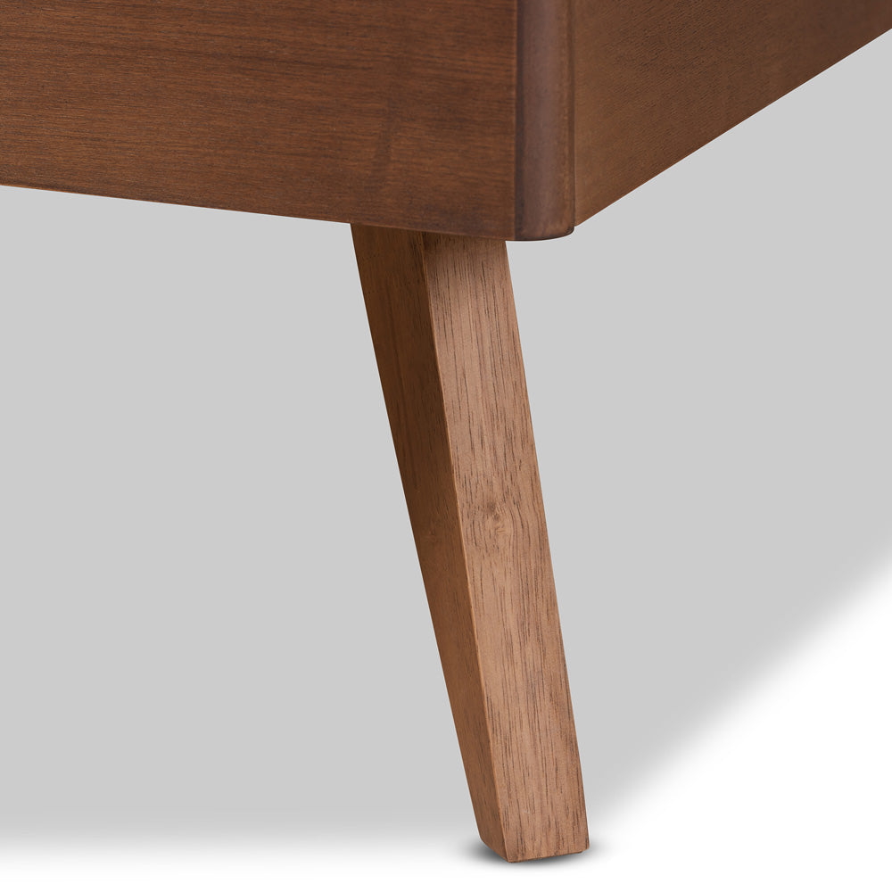 Baxton Studio - Saki King Size Bed in Walnut Brown - Saki-Ash Walnut-King view 5