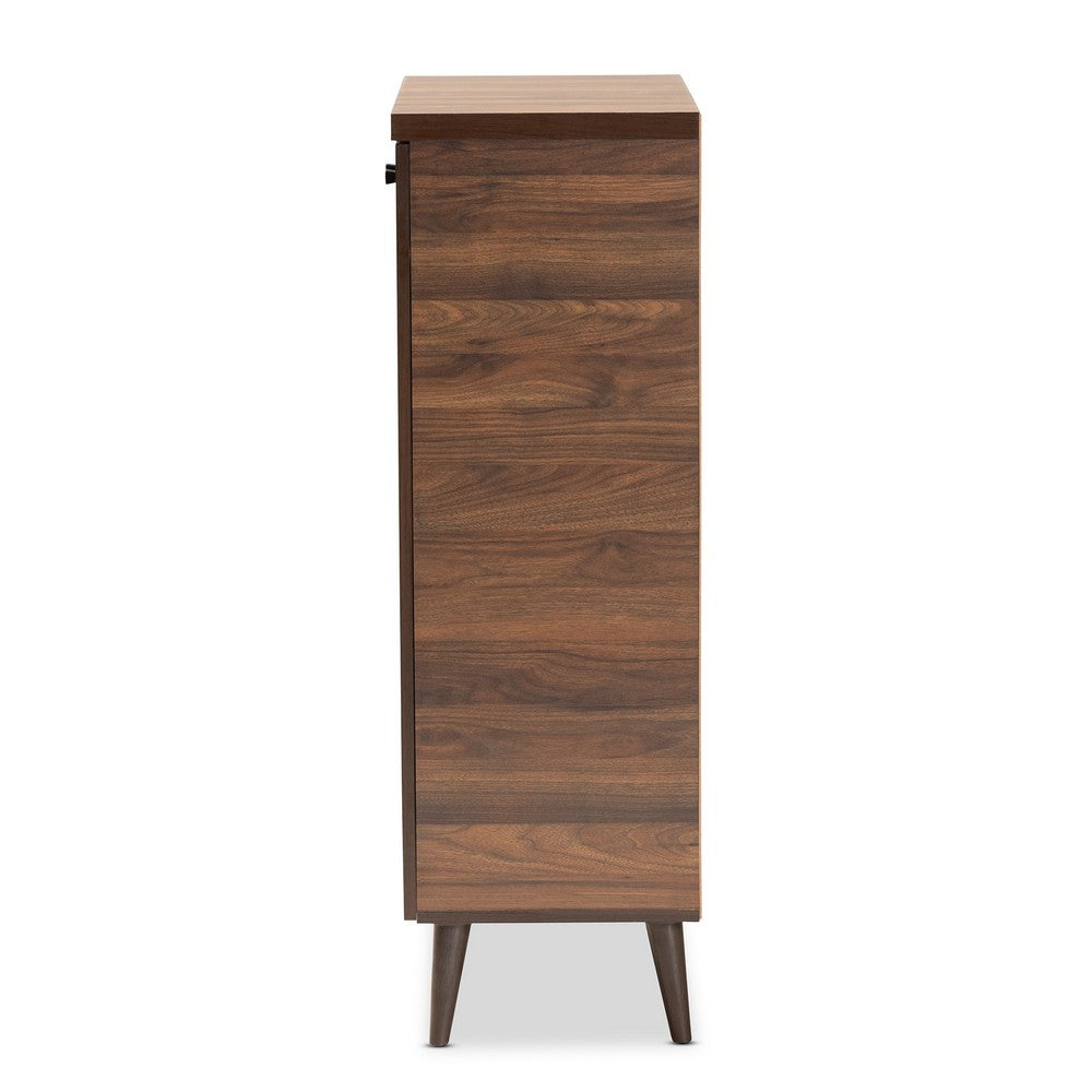 Baxton Studio - Salma Shoe Cabinet in Walnut Brown - SESC70180WI-Columbia-Shoe Cabinet view 4