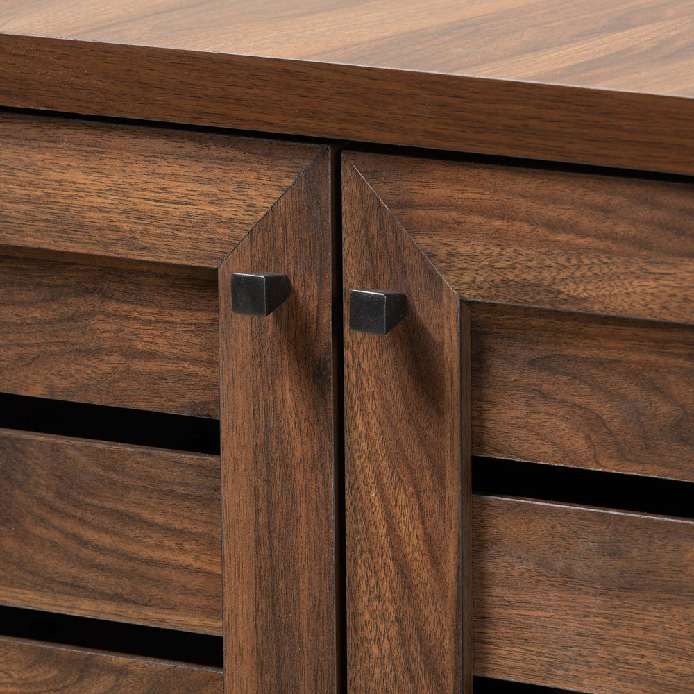Baxton Studio - Salma Shoe Cabinet in Walnut Brown - SESC70180WI-Columbia-Shoe Cabinet view 5