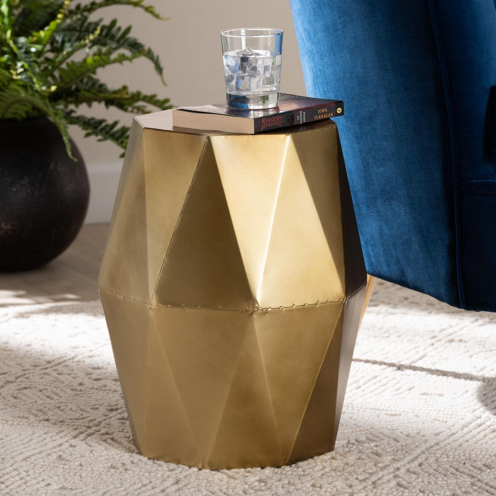 Baxton Studio - Salman End Table in Bronze - H01-123219-Bronze/Metal-Side Table view 6