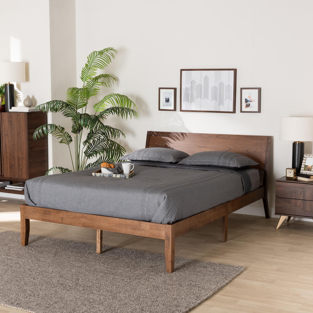 Baxton Studio - Salvatore King Size Bed in Walnut Brown - SW8521-Walnut-King view 8