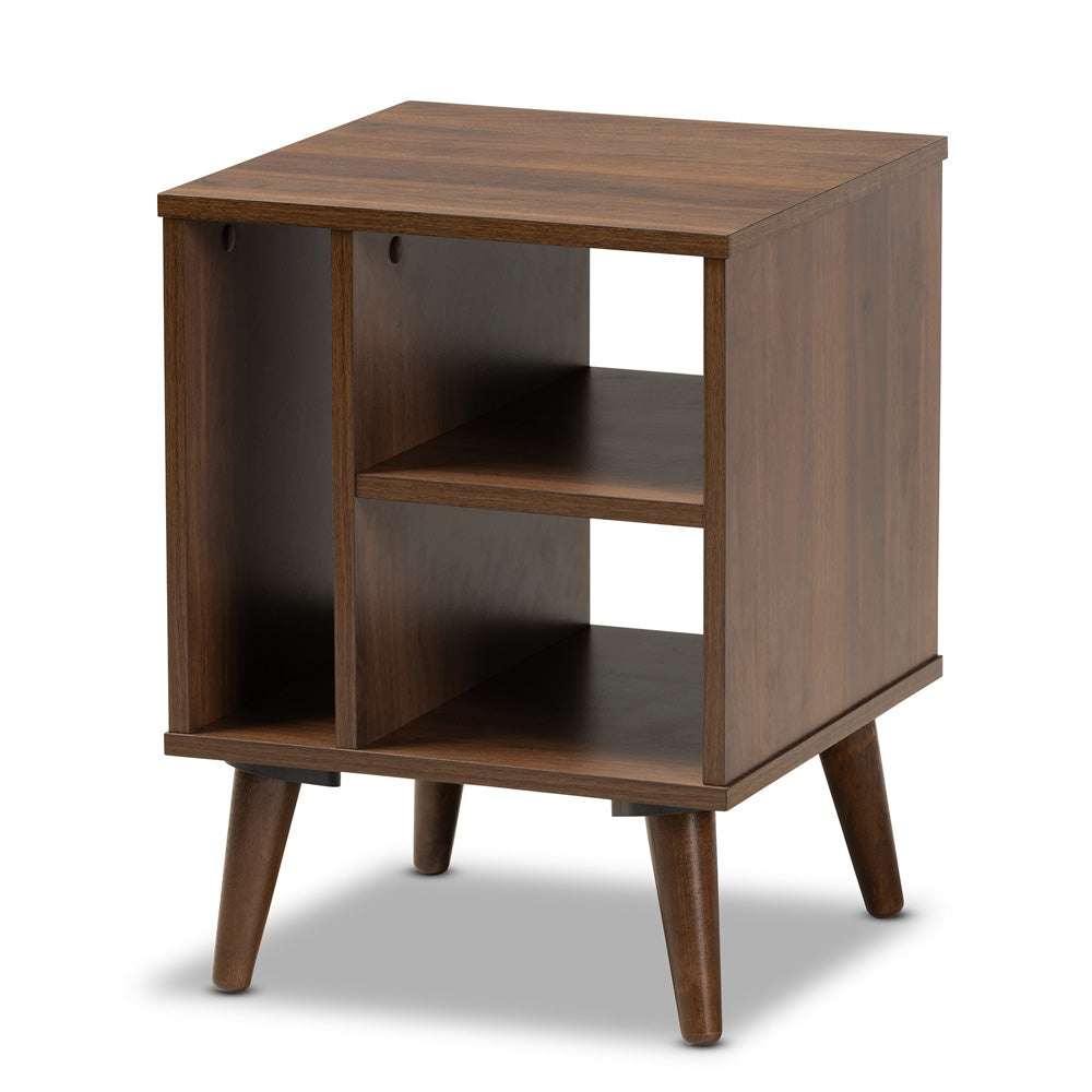 Baxton Studio - Sami End Table in Walnut - ET8001-Columbia Walnut-ET view 1