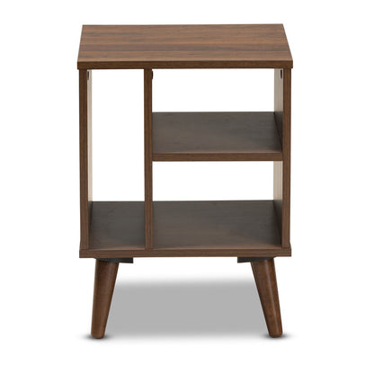 Baxton Studio - Sami End Table in Walnut - ET8001-Columbia Walnut-ET view 2