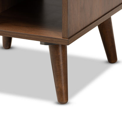 Baxton Studio - Sami End Table in Walnut - ET8001-Columbia Walnut-ET view 4