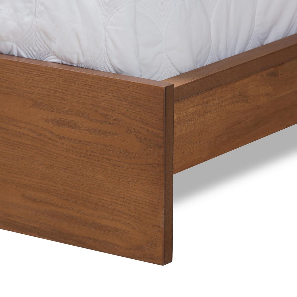 Baxton Studio - Sami Queen Size Bed in Light Grey/Walnut Brown - MG-0052-Light Grey/Ash Walnut-Queen view 7