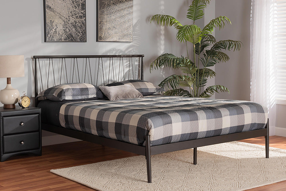 Baxton Studio - Samir Full Size Bed - TS-Lidia-Black-Full view 5