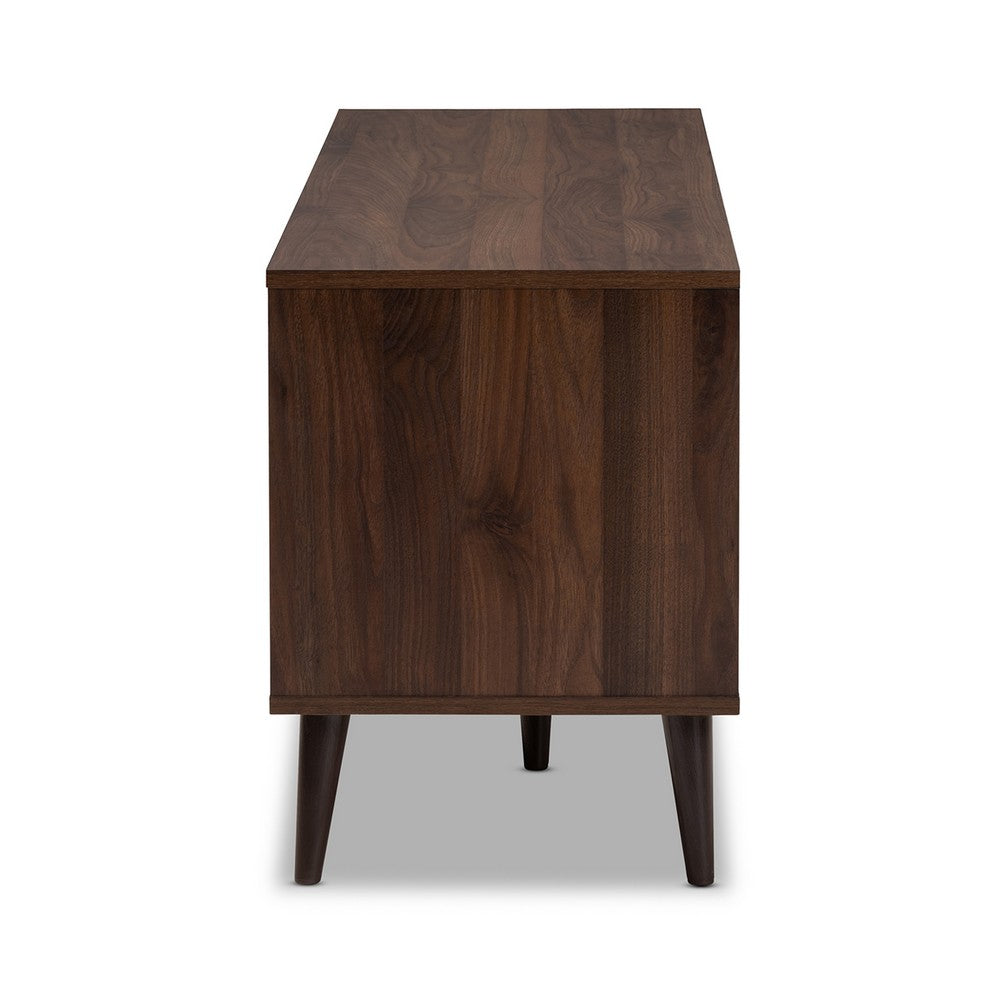 Baxton Studio - Samuel TV Stand in Walnut Brown/Dark Grey - SE TV9012WI-CLB/DG view 4