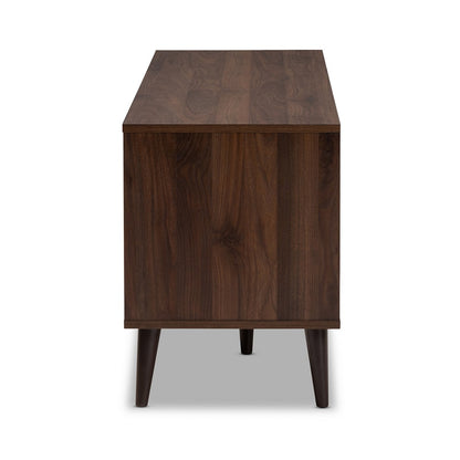 Baxton Studio - Samuel TV Stand in Walnut Brown/Dark Grey - SE TV9012WI-CLB/DG view 4