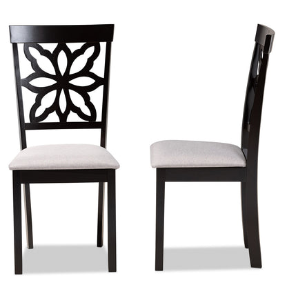 Baxton Studio - Samwell Set of 2 Dining Chairs in Grey/Dark brown - RH1019C-Grey/Dark Brown-DC-2PK view 3