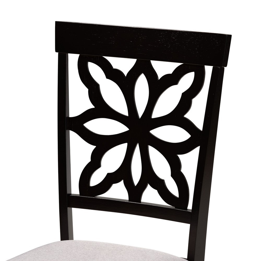 Baxton Studio - Samwell Set of 2 Dining Chairs in Grey/Dark brown - RH1019C-Grey/Dark Brown-DC-2PK view 4