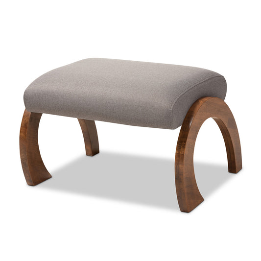 Baxton Studio - Sandrine Footstool in Grey - BBT5318-Grey view 1