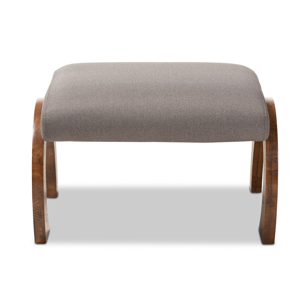 Baxton Studio - Sandrine Footstool in Grey - BBT5318-Grey view 2