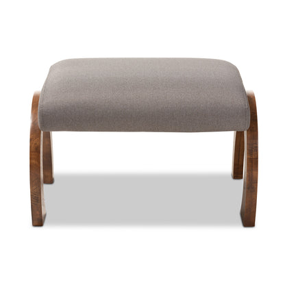 Baxton Studio - Sandrine Footstool in Grey - BBT5318-Grey view 2
