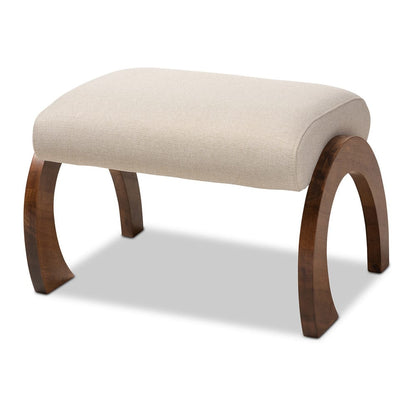 Baxton Studio - Sandrine Footstool in Light Beige - BBT5318-Light Beige view 1