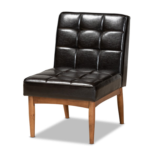 Baxton Studio - Sanford Dining Chair in Dark Brown/Walnut Brown - BBT8051.11-Dark Brown/Walnut-CC view 1