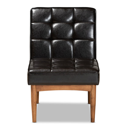 Baxton Studio - Sanford Dining Chair in Dark Brown/Walnut Brown - BBT8051.11-Dark Brown/Walnut-CC view 2