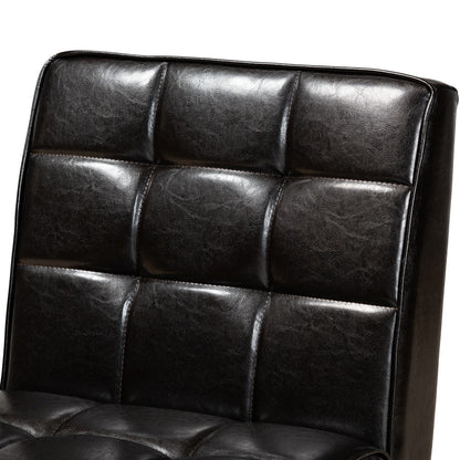 Baxton Studio - Sanford Dining Chair in Dark Brown/Walnut Brown - BBT8051.11-Dark Brown/Walnut-CC view 5