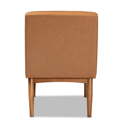 Baxton Studio - Sanford Dining Chair in Tan/Walnut Brown - BBT8051.11-Tan/Walnut-CC view 4