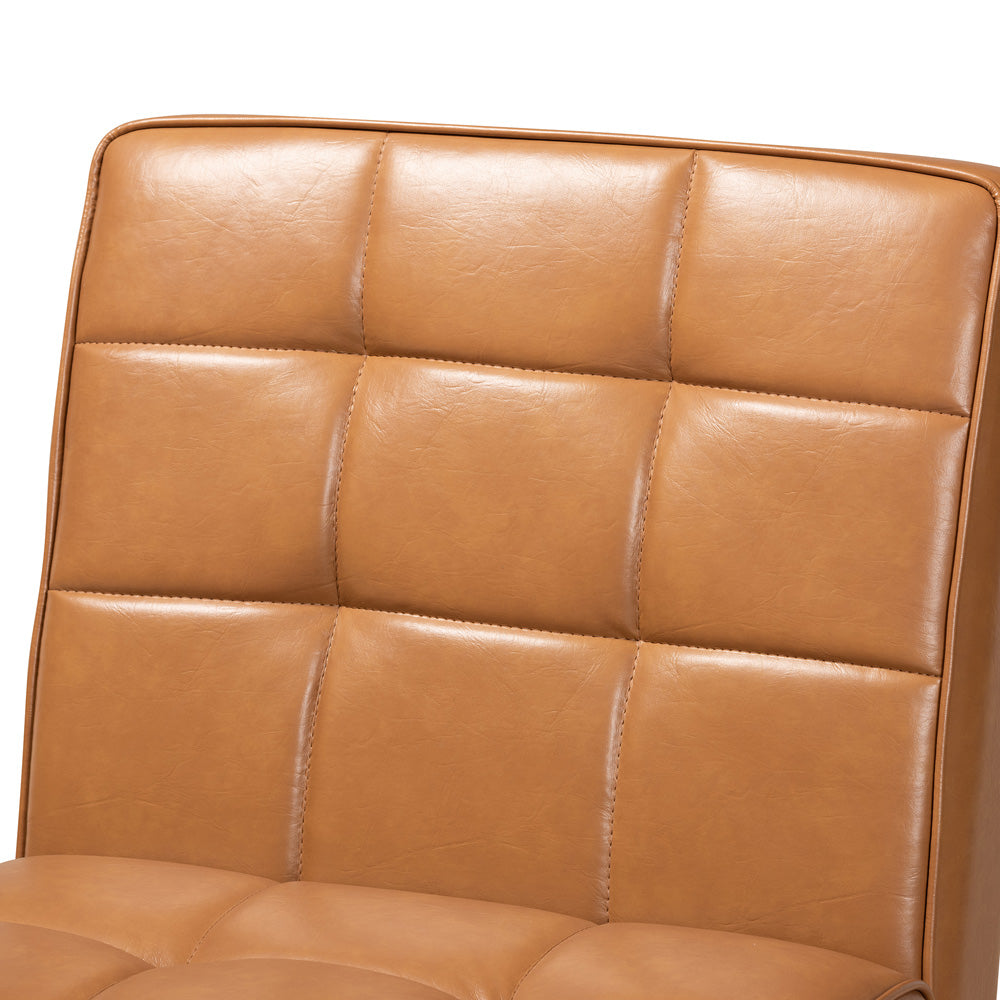 Baxton Studio - Sanford Dining Chair in Tan/Walnut Brown - BBT8051.11-Tan/Walnut-CC view 5