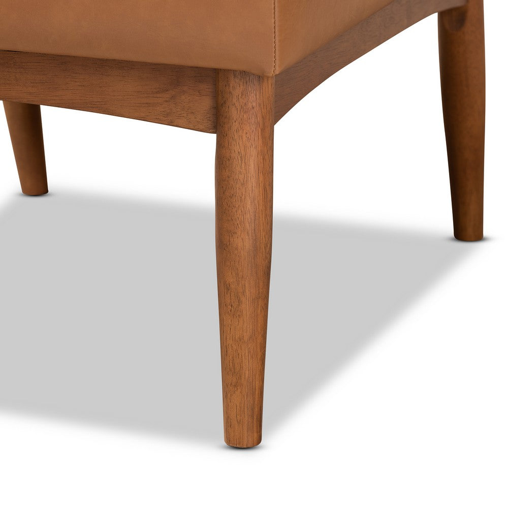 Baxton Studio - Sanford Dining Chair in Tan/Walnut Brown - BBT8051.11-Tan/Walnut-CC view 6