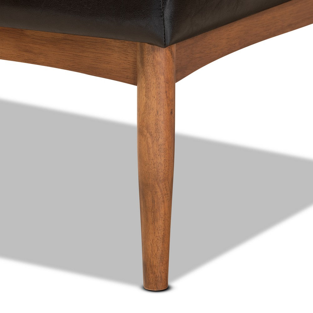 Baxton Studio - Sanford Dining Set in Dark Brown/Walnut Brown - BBT8051.11-Dark Brown/Walnut-4PC Dining Nook Set view 8
