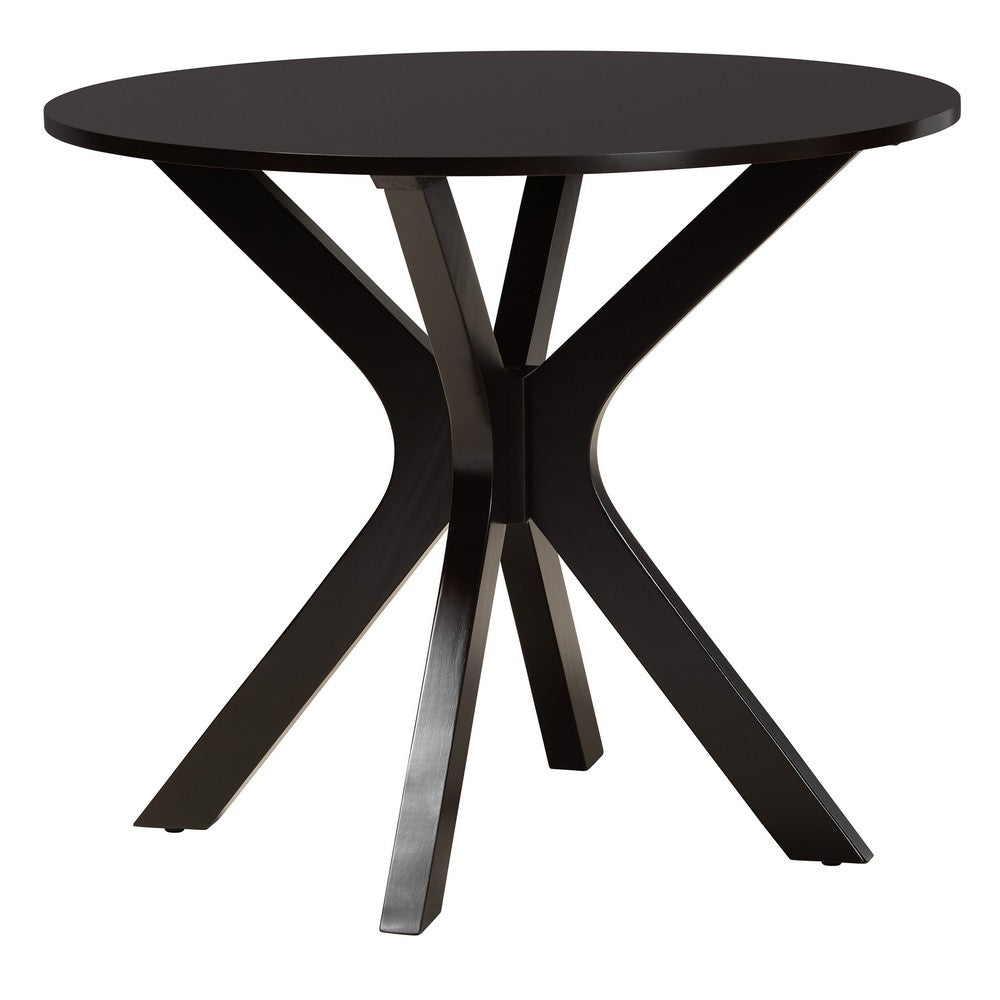 Baxton Studio - Sanne Dining Set in Beige/Espresso Brown - Sanne-Sand/Dark Brown-5PC Dining Set view 3