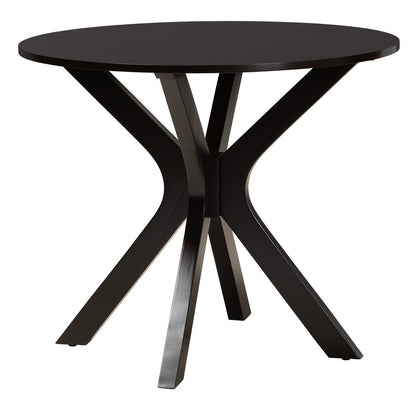 Baxton Studio - Sanne Dining Set in Beige/Espresso Brown - Sanne-Sand/Dark Brown-5PC Dining Set view 3
