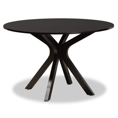 Baxton Studio - Sanne Dining Set in Sand/dark brown - Sanne-Sand/Dark Brown-7PC Dining Set view 3