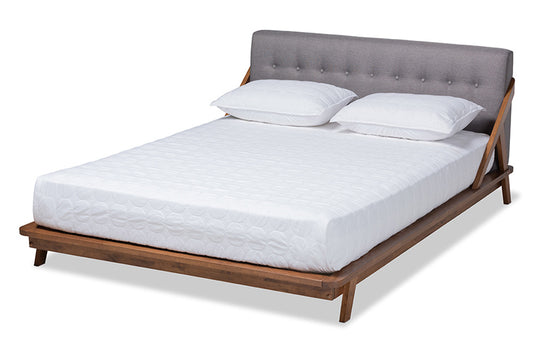 Baxton Studio - Sante Full Size Bed - BBT6735-Grey-Full view 1