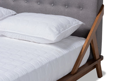 Baxton Studio - Sante Full Size Bed - BBT6735-Grey-Full view 6