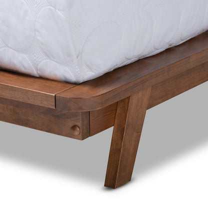 Baxton Studio - Sante Queen Size Bed in Gray/Walnut - BBT6735-Grey-Queen view 6